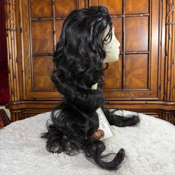 Isis Brown Sugar BS610 Silk 31" Lace Front Free Flow 4x4 Part Color 1B Wig - Picture 5 of 16